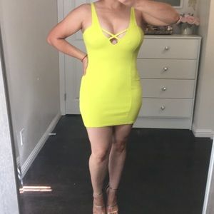 ASOS Yellow/Green Dress, Size Large